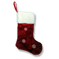 Custom Plush Holiday Stocking in Velvet Fabric